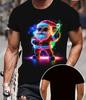 UnisexS Vibrant Santa Claus D Printed TShirt Christmas Featuring A Micro Short Sleeves and A Round Neck Perfect for Summer