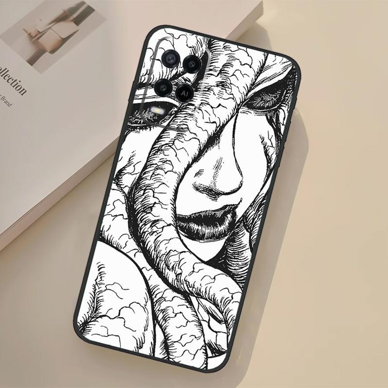 Horror Manga Style Case For Oppo A94 A74 A54 A80 A60 A40 A18 A38 A58 A78 A98 A96 A76 A16 A15 A17 A57 A77 A5 Pro