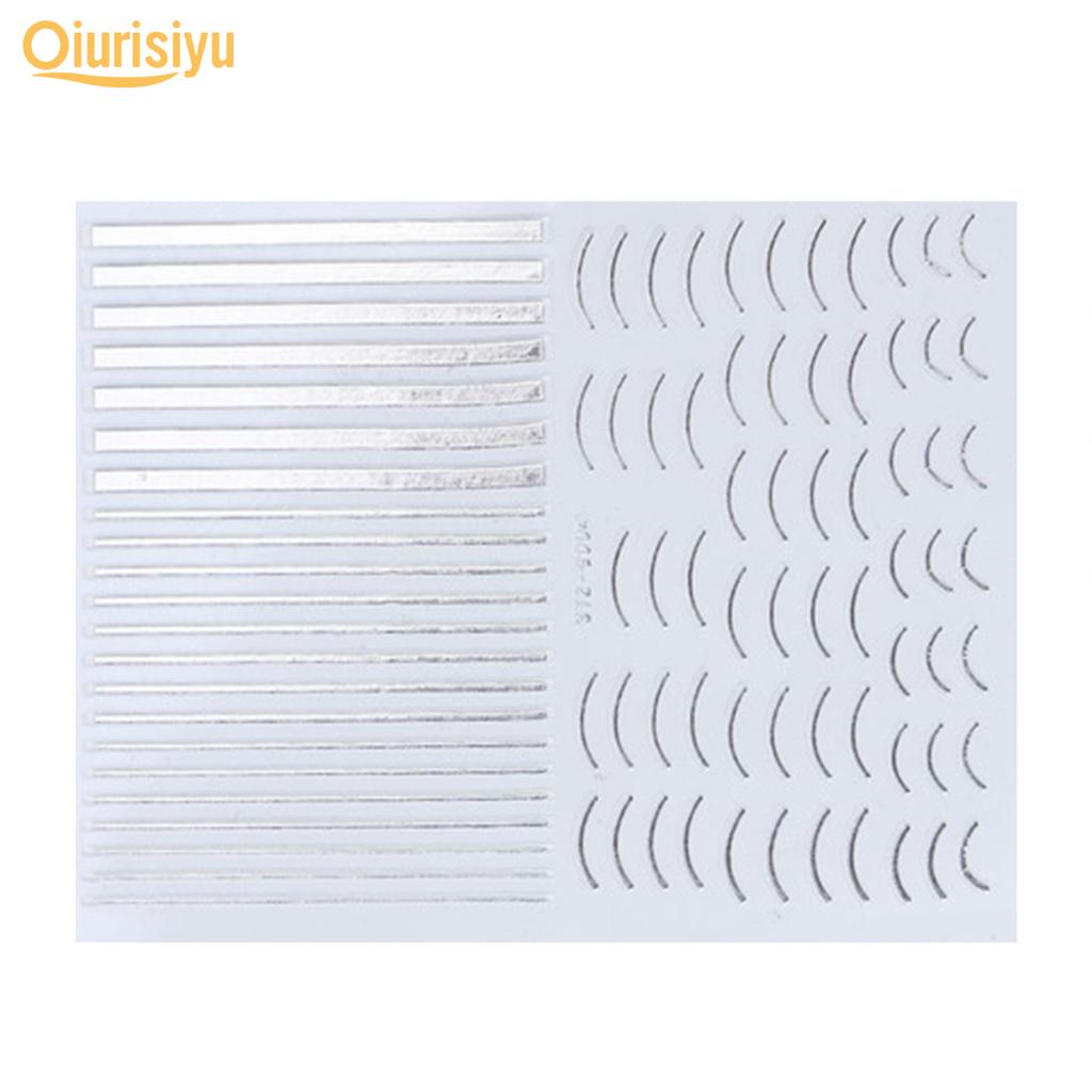 Gold Colour Geometry Shapes Nail Art Sticker