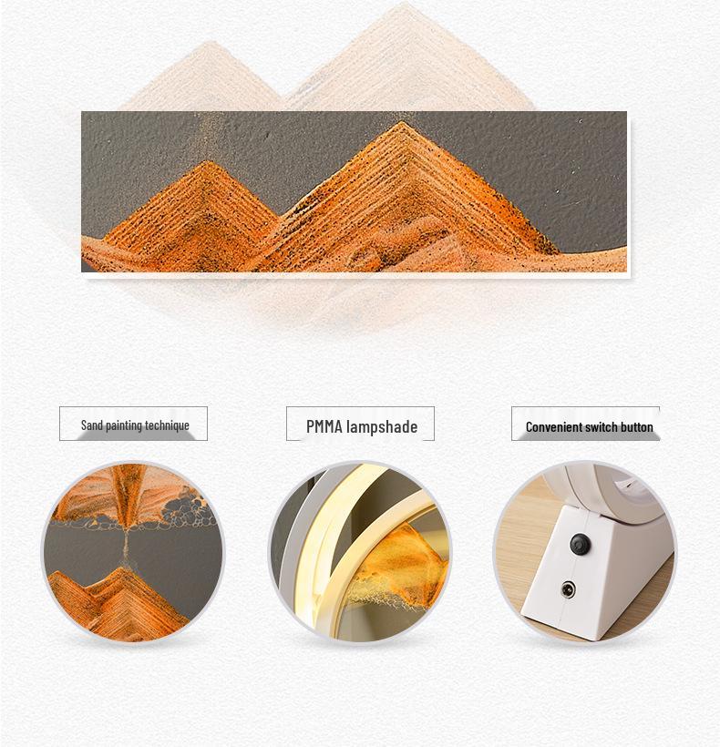 3D Quicksand Night Lamp: Creative Glass Table Light & Ornament Gift