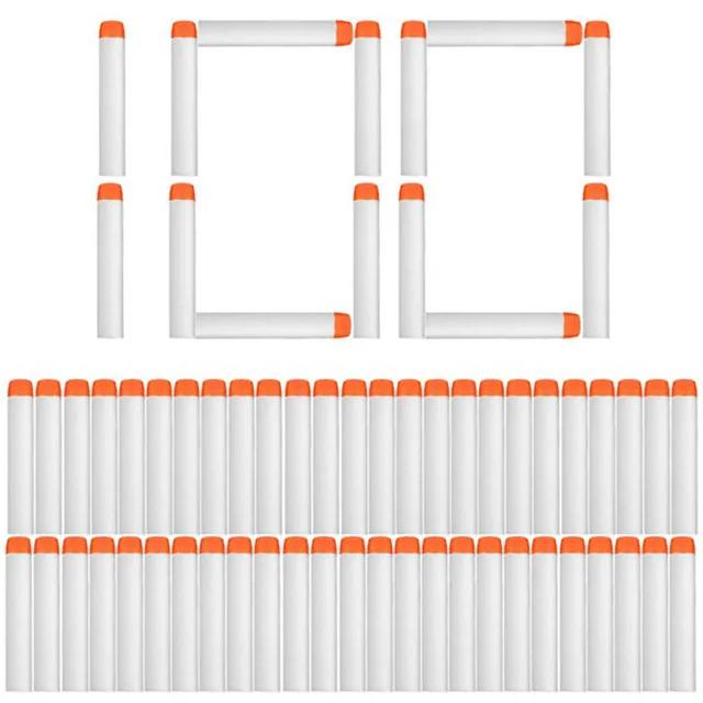 White Glow In The Dark Soft Refill Bullet Replacement Foam Luminous Bullet For Toy Gun Elite Series Soft Hole Bullets Darts