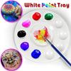 12pcs Plastic Art Palette Tray – Perfect for Adults & Kids Painting, DIY Crafts, Kindergarten Activities, and Classroom Use