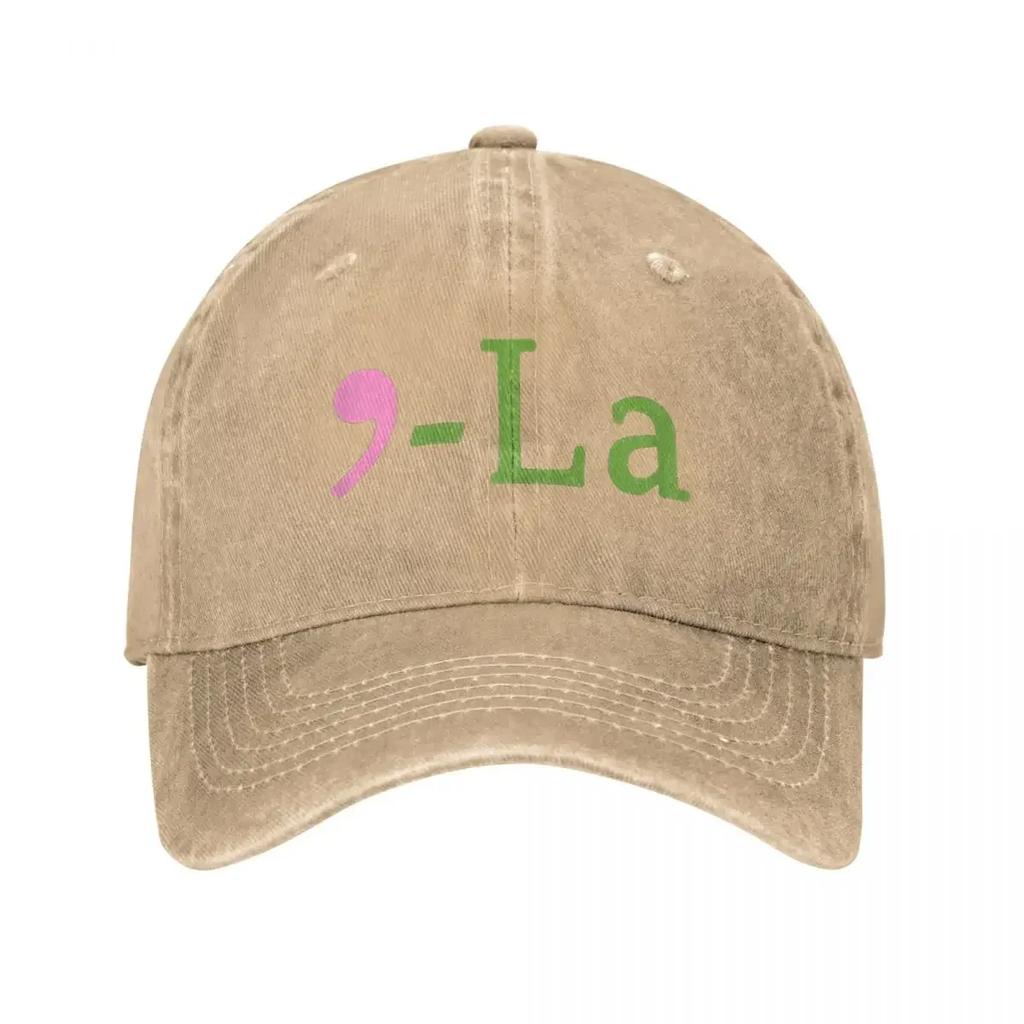 Classic Comma La Kamala Harris Biden Baseball Caps Unisex Distressed Denim Washed Headwear President Election Outdoor Hats