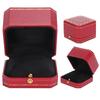 2PCS Ring Box Jewelry Storage Display Ring Gift Case for Proposal Engagement WeddingRed