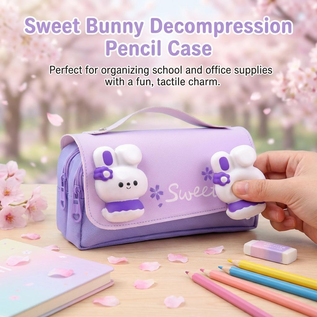 Pencil Pouch With Stress Relief Toys For Students And Office Workers Large Capacity Waterproof Organizer Bag
