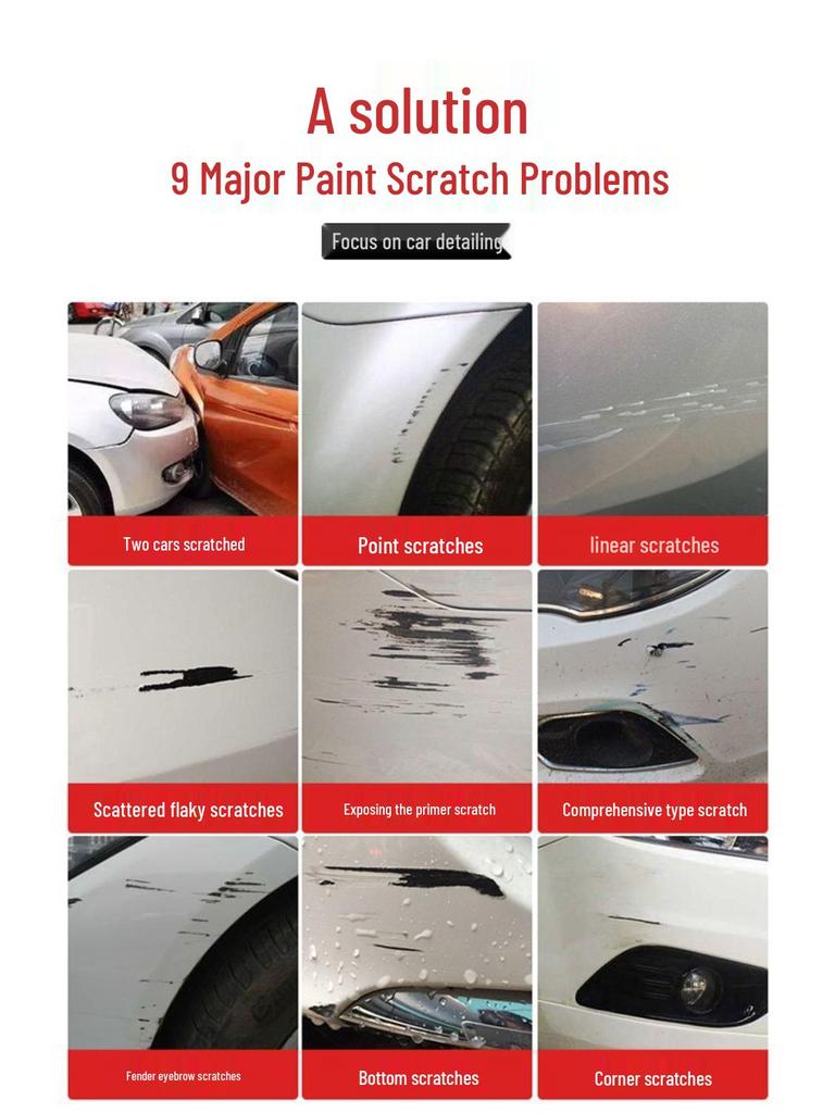 Auto Self-Spraying Paint Pen - Scratch Repair & Rustproof - Pearl White/Black