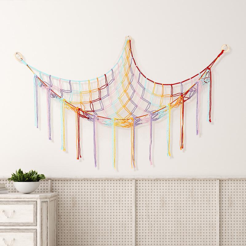 Cross-border Children's Handmade Cotton Rope Doll Storage Hammock