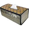 CCcollections Handmade Stylish Reed Tissue Box, 100% Cotton Handcrafted with Satin Trim Sheath Cover Holder Dispense Made from Natural Eco-Friendly