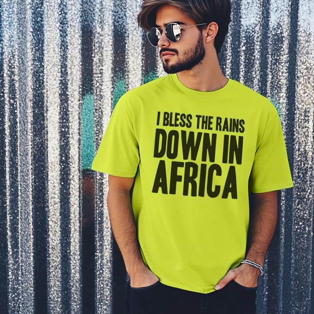 Bless The Rains Down In AFRICA  T-Shirt Personalised Hen Fancy Dress Weekend 80s