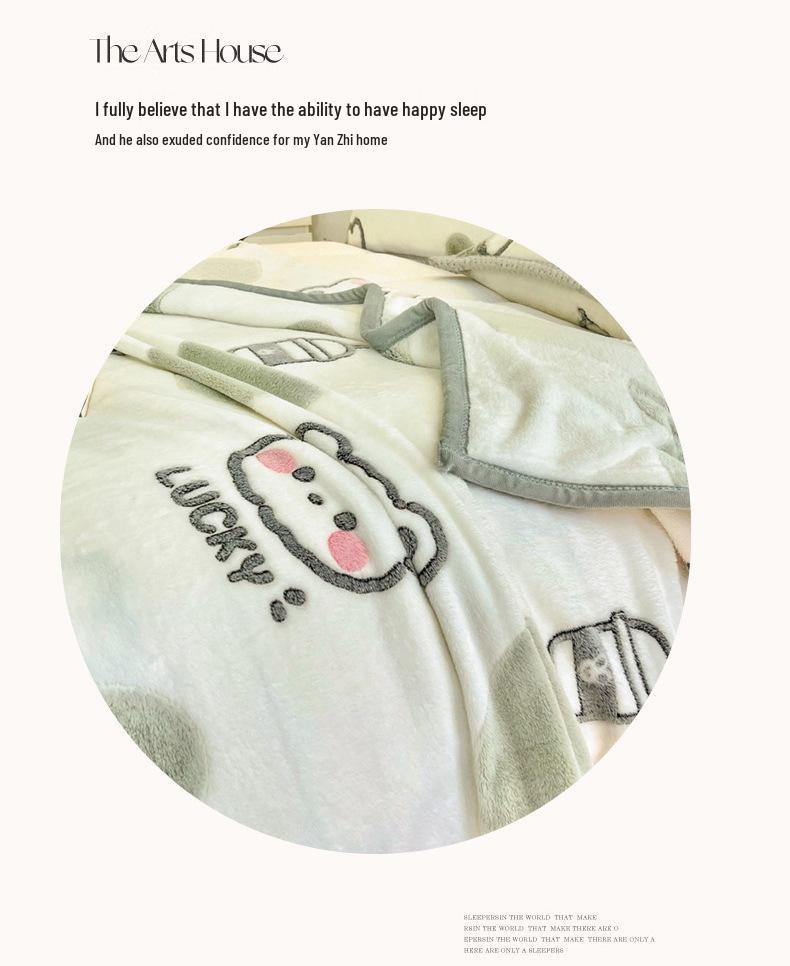 Hópelyhes Korallgyapjú Flanel Takaró - Megvastagított, Meleg Irodai Szundikáló Takaró