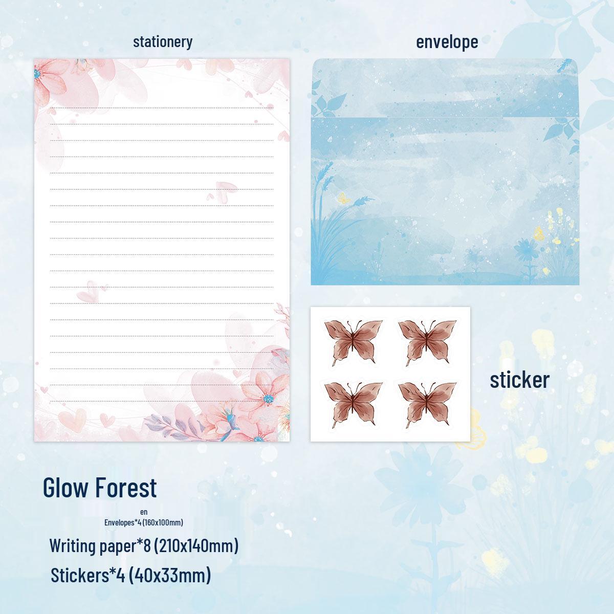 

Butterfly Garden Series Stationery Set: Fresh & Artistic Love Letter Paper with Envelopes
