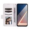 For Xiaomi Poco M7 Plus 5G/Poco M7 4G (169mm) Case Litchi Texture Wallet Leather Phone Cover with Wrist Strap