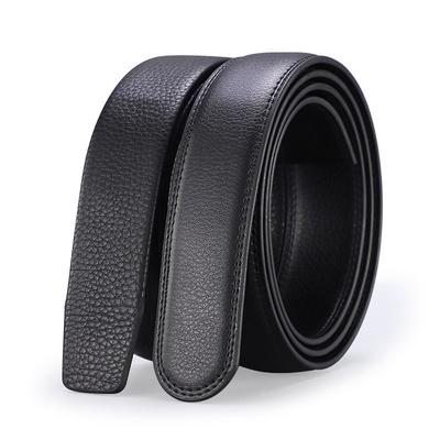 Belt Does Not Take The Lead, Men'S Second-Layer Cowhide Automatic Buckle Headless Belt, Men'S Buckle-Free Belt, Belt Strip 3.5Cm Wide