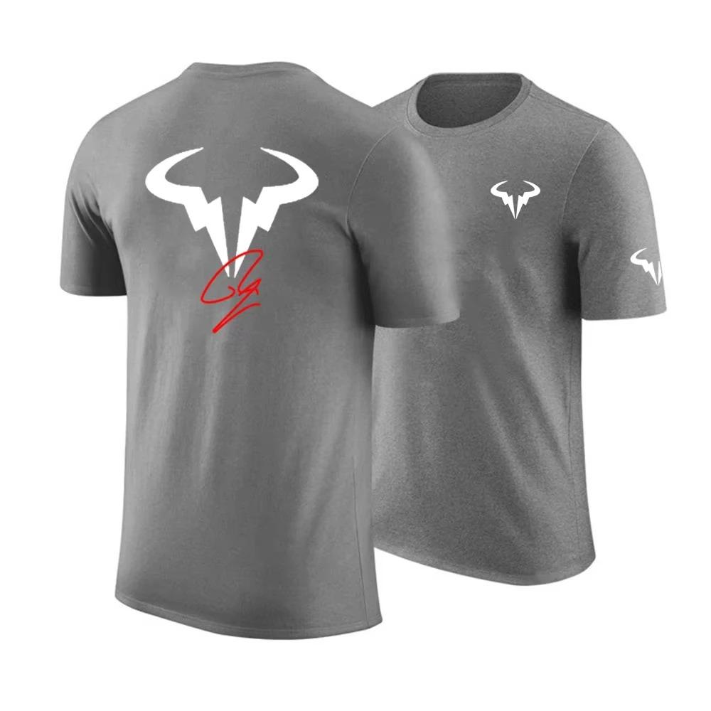 Rafael Nadal Tennis Player Men's Cotton Jersey High Quality Oversized Y2k Short Sleeve Solid Color Casual Female Male Clothing