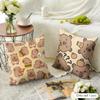 Cute Caybara Cushion Cover Natural Linen Organic Fabric DoubleSided Printing Sofa Home Decor Gift Pillow Case