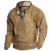 2025 Retro 3D Print Stand Collar Velvet Men's Hoodie for Autumn/Winter