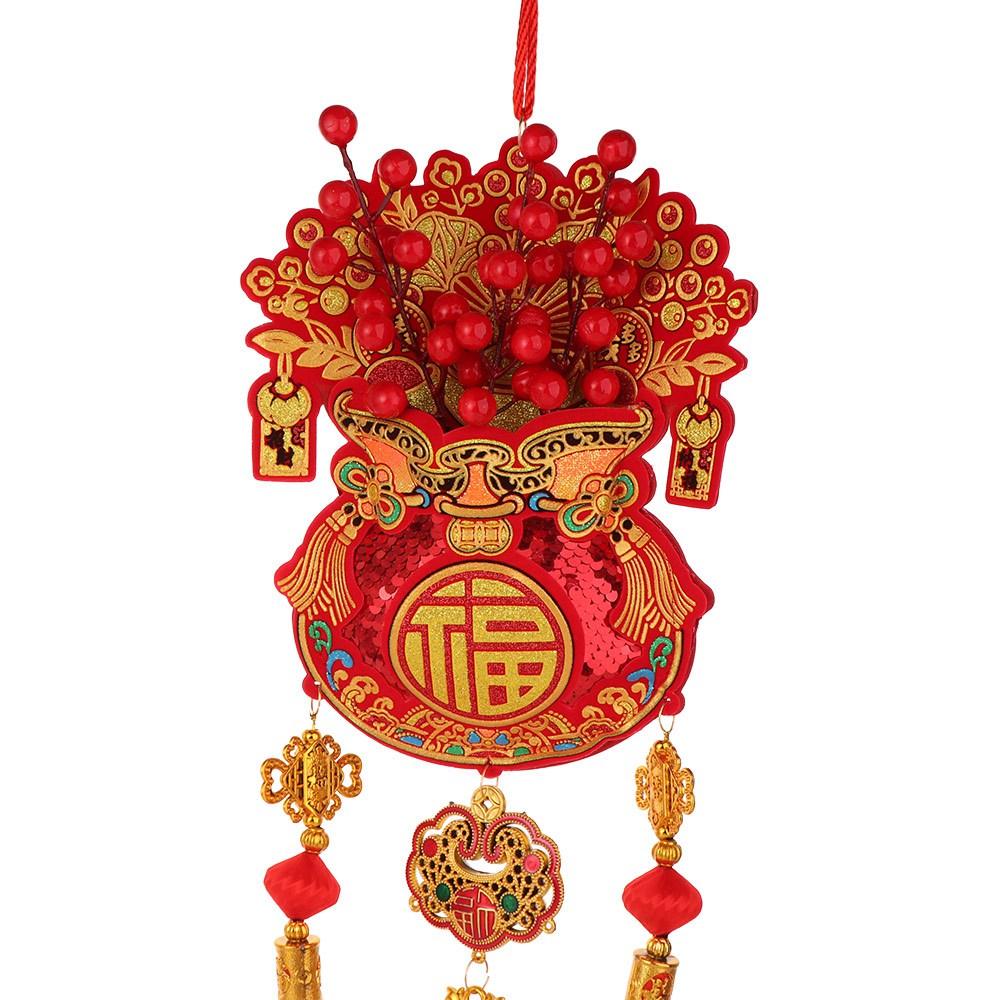 Traditional Design Spring Festival Pendants with Tassel Festive Hanging Ornaments  Window