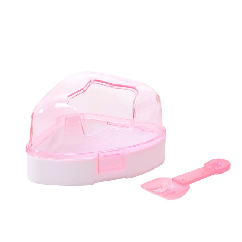 Hamster  Bathroom  Toy, Five-pointed Star Entrance Transparent Bathtub, Sand Bath Room With Sands