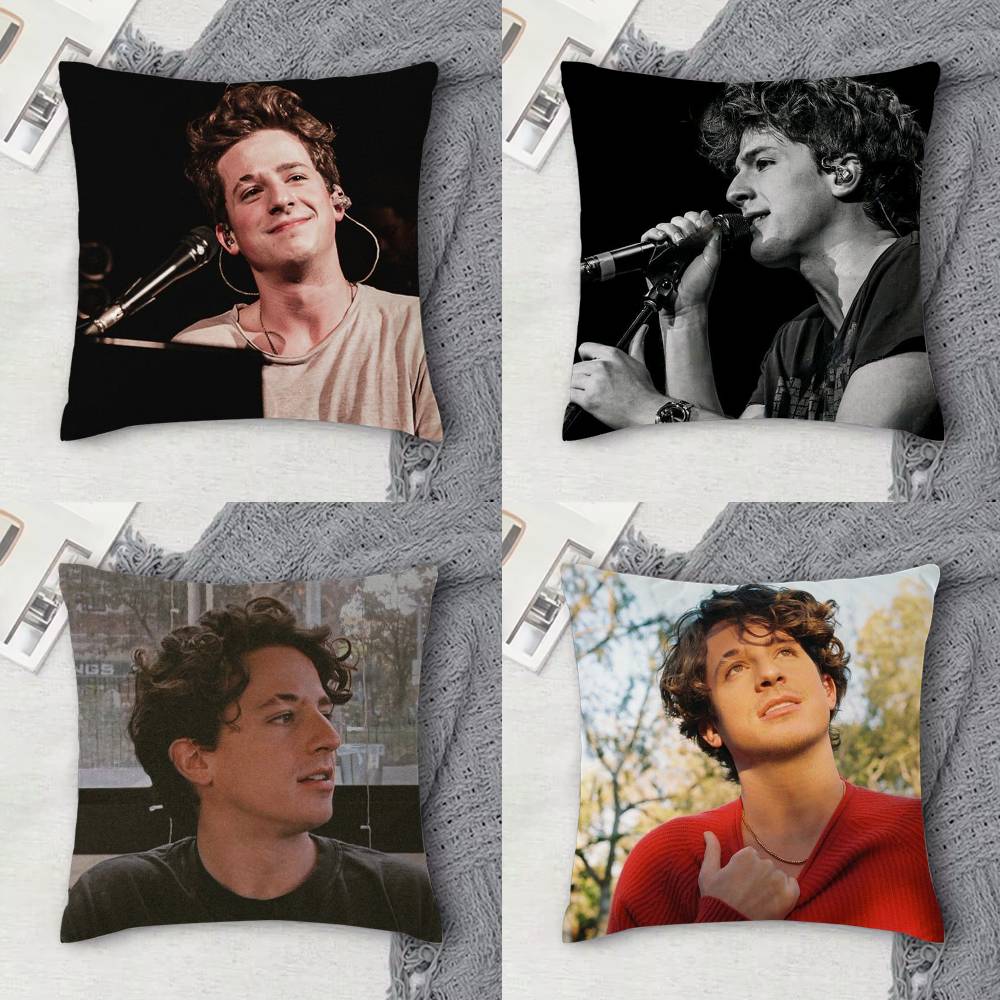 CCharlie Puth Doublesided Printed Square Decorative Cushion Cover for Sofa Living Room Home Decor