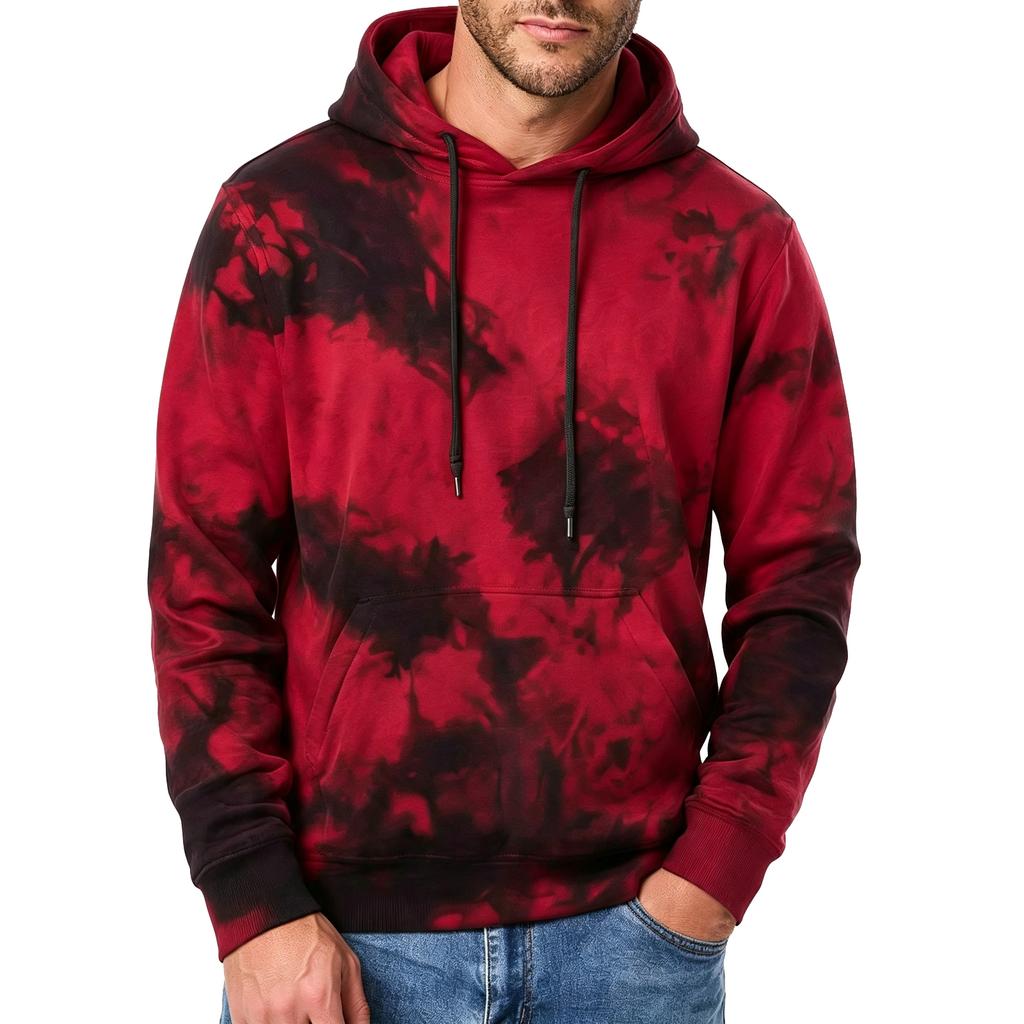 Halloween Flame Print Hoodie with Fiery Pattern for Costume Party