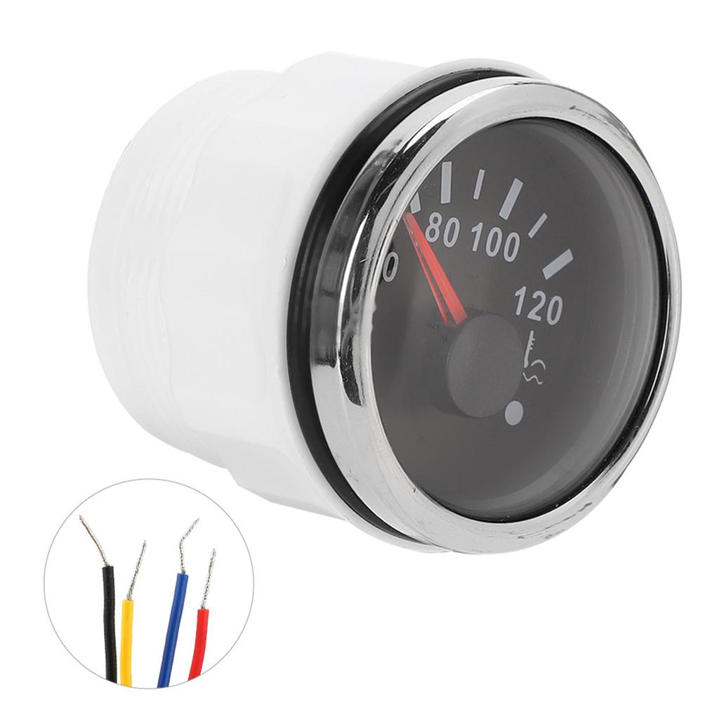 2in Cooling Water Temperature Gauge 40‑120 celsius  Smart Alarm IP67 Waterproof 12V 24V 301‑22ohm Sensor
