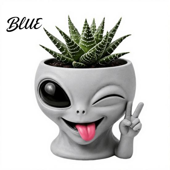 Mini květináč Zábavný mimozemský obličej Květináč 3D tištěný Novinkový květináč