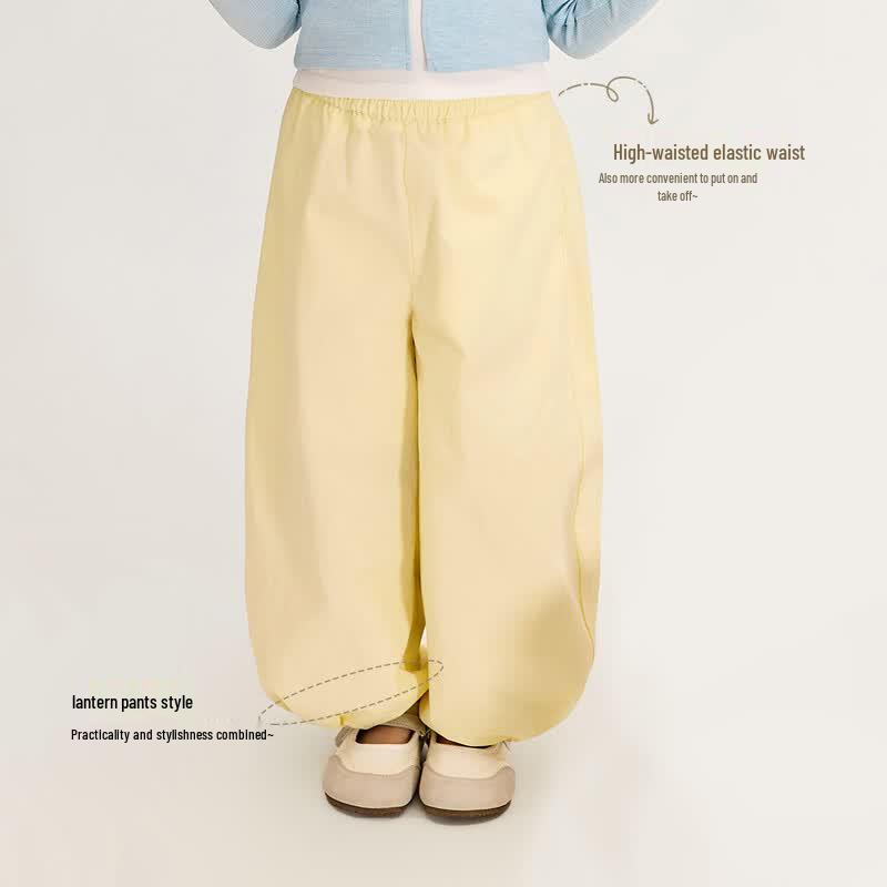 LUSON Girls' Summer Wide-Leg Casual Pants