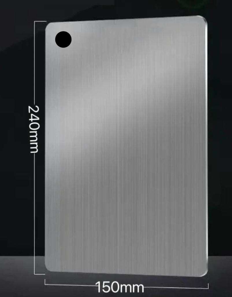 304 Stainless Steel 5 Size Thickened Chopping Board Cutting Board Antibacterial Mildew-proof Kneading Dough Board Kitchen