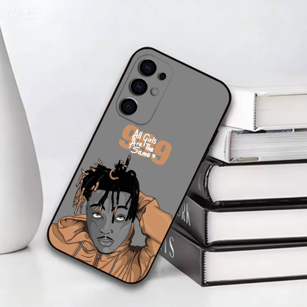 Emo Rap Juice WRLD 999 Phone Case For Samsung S25,S24,S21,S22,S23,S30,Ultra,S20,Plus,Fe,Lite,Note,10,Black Cover