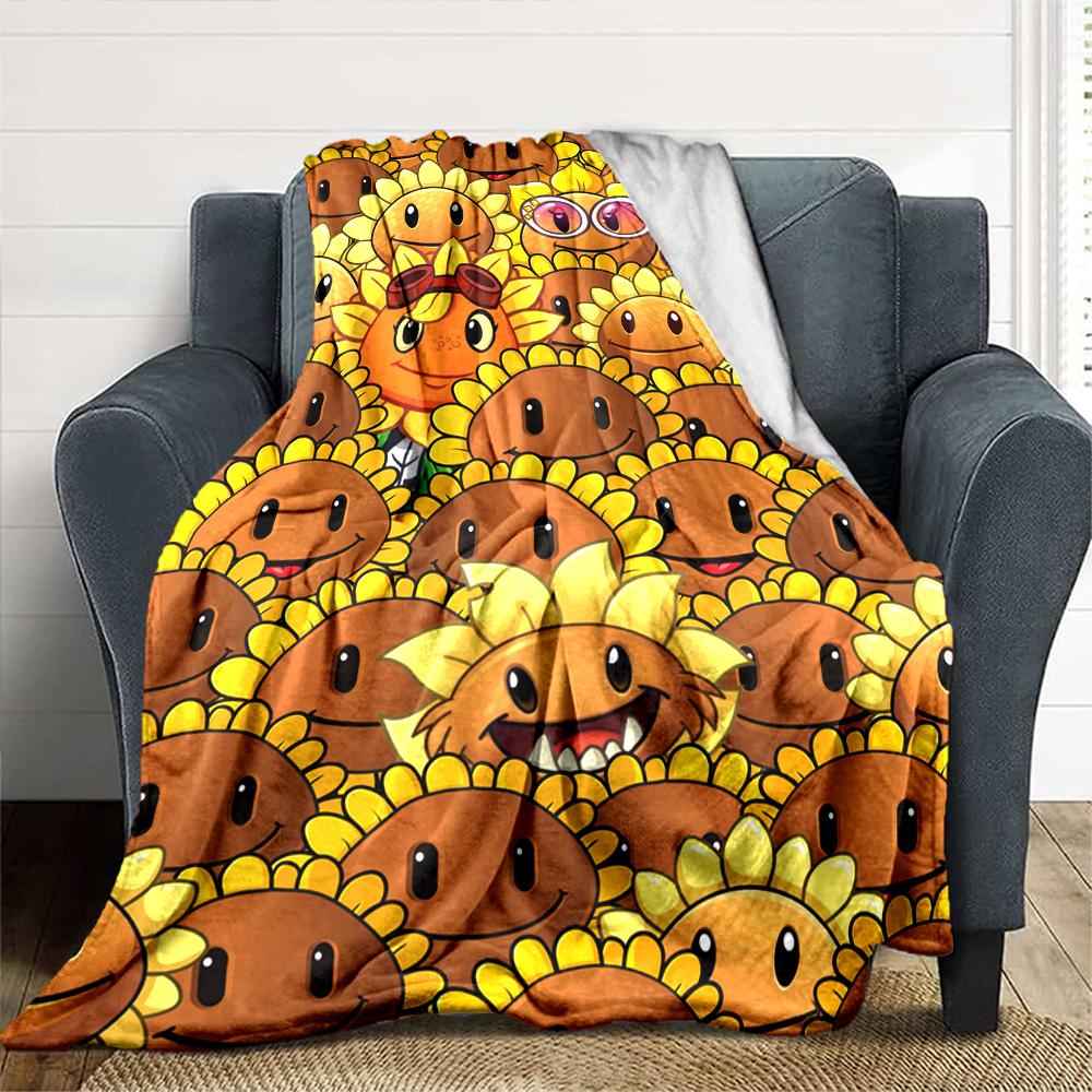 Plants Vs. Zombies Blanket Durable Comfort Great for Picnics Livingroom Bed All-Season Use Modern Style Gifts For Family Or Friends