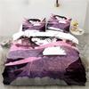 3D Print Cartoons Black Stone NANA Manga Bedding Set Printed With Pillowcase Duvet Cover Soft Queen King Size Bedclothes Home