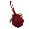 Nordic Flocked Bells Christmas Ornament Christmas Ball Hanging Pendant Christmas Tree Decorations for Home Decoration
