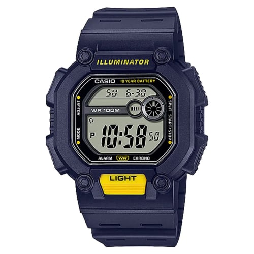 

Casio Digital Wristwatch Standard W-737H-2AV Men s Navy (Overseas Model)