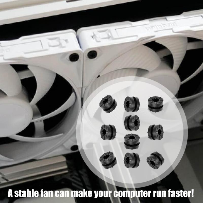 Weiches Silikon-Antivibrationspad für Computergehäuselüfter und Festplatten Effektive Geräuschreduzierung