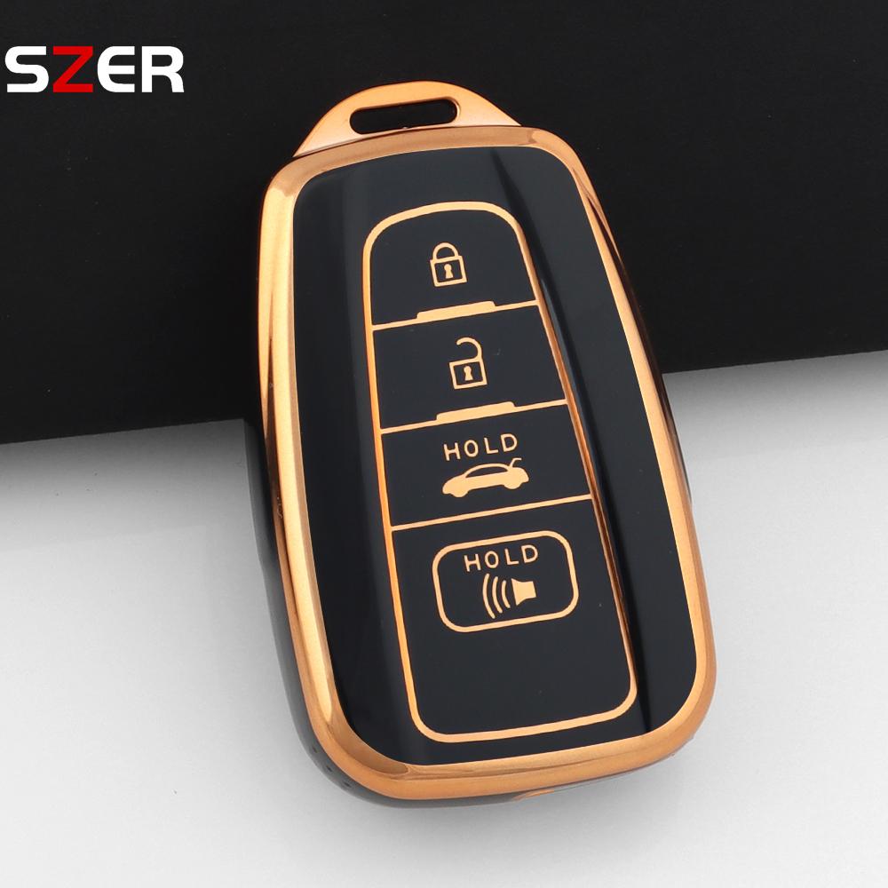 4 Buttons Tpu Remote Car Key Case Cover For Toyota Chr Camry Corolla Rav4 Highlander C-Hr Prius Land Cruiser Prado Key Chain Fob