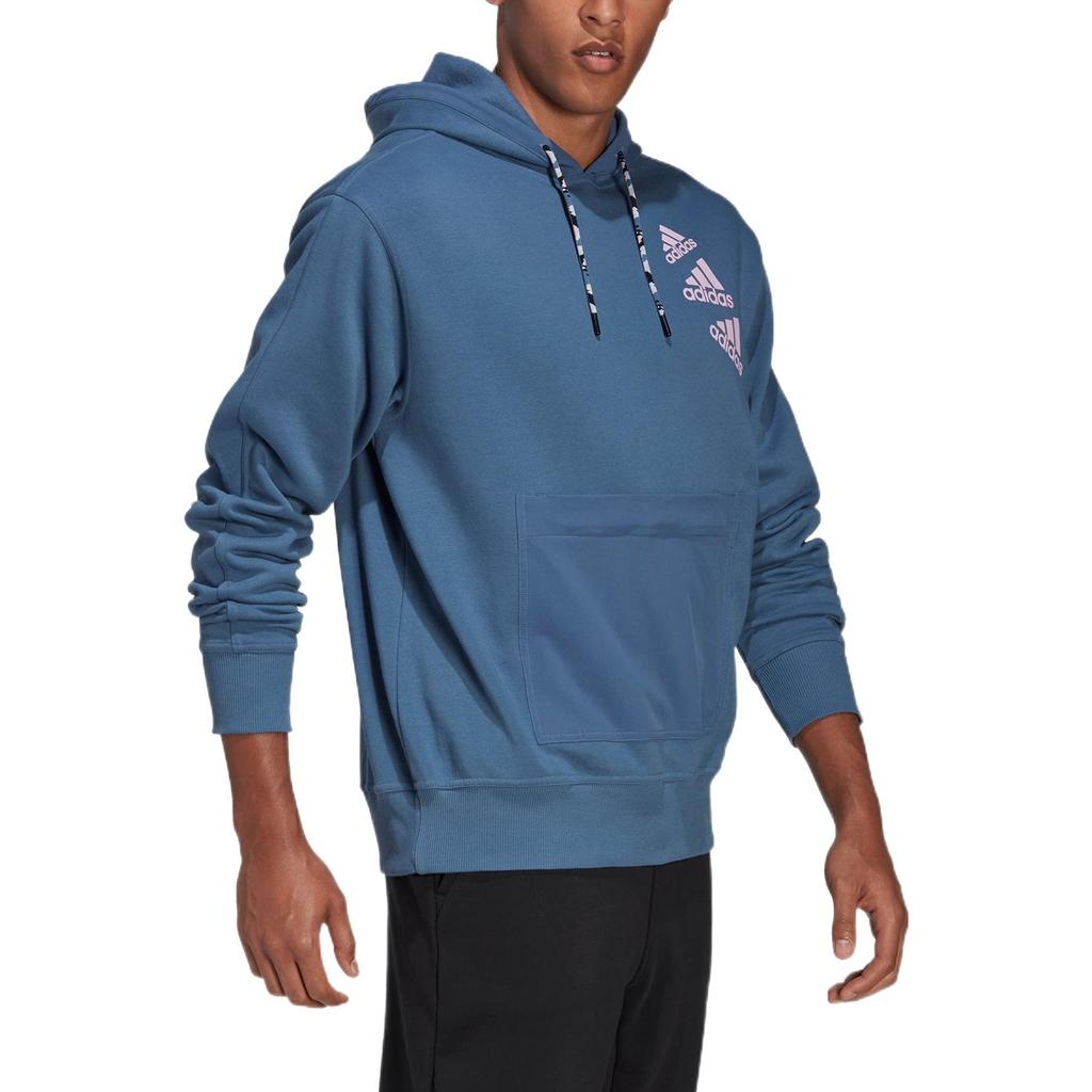 adidas Sweatshirts Unisex Blue Hooded Moderate Regular HL9382