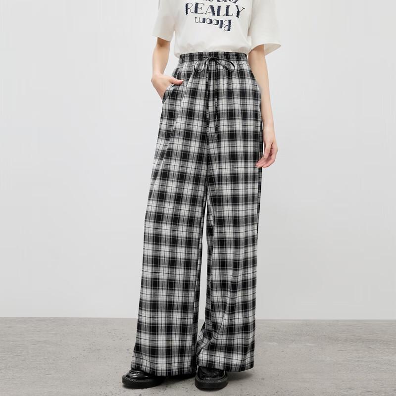 Qiu Shui Yiren Women's High-Waist Wide-Leg Sports Pants