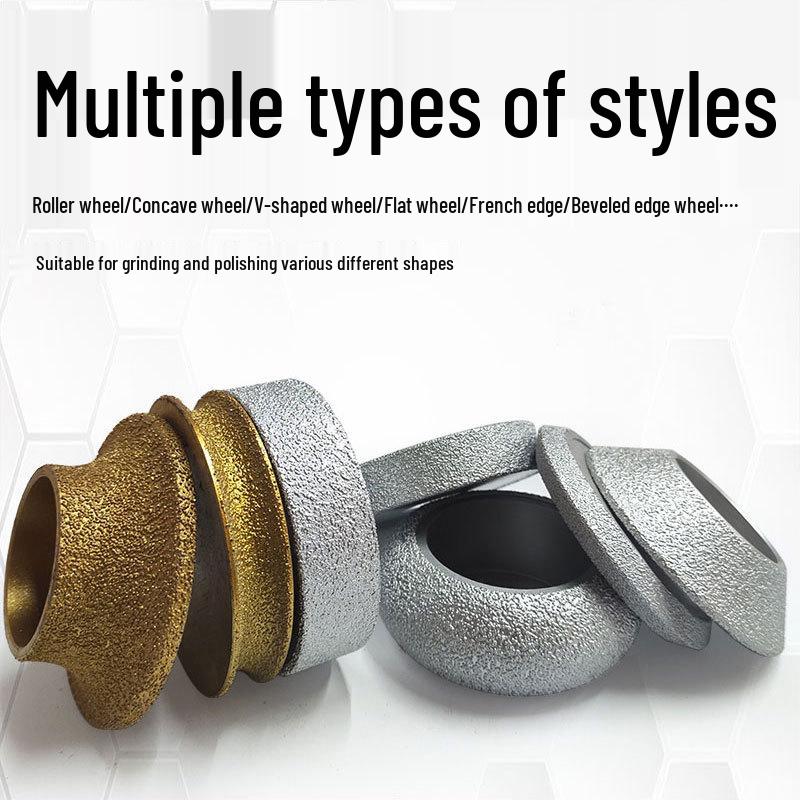 Brazed Diamond Flat Angle Grinder for Roman Column Quartz Stone & Ceramic Tile Edge Grooving.