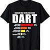 Funny Darts Loss Percentage Chart Print T Shirt Unisex Darts Player Slogan Graphic Tees Sport Bar Casual Loose Short Sleeve Tops