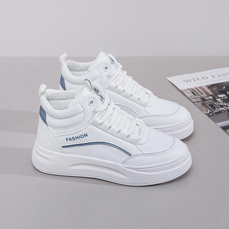2025 spring new ins Korean version of thick-soled high-top little white shoes for women's tide students running casual board shoes for women SH888