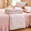 2026 Pure Cotton Double Gauze Lace Bed Skirt Summer Quilt: Cool Air Conditioning Four-Piece Set
