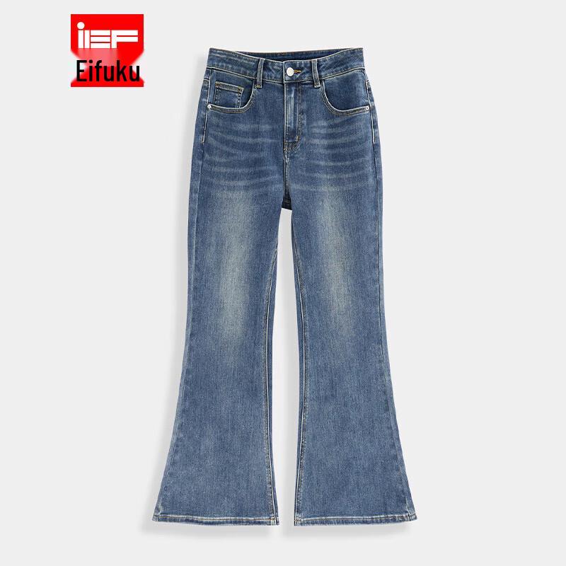 

IEF Aiyifu Джинсы клеш деним больших размеров Осень 2025 XL