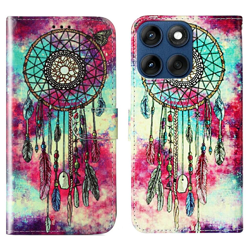 Stand Case for Motorola Edge 60 5G/60s 5G/60 Fusion 5G Marble Painted Folio Flip Leather Wallet Phone Cover