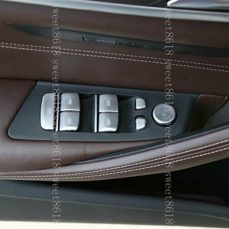 For BMW 5 Series G30 6GT 17-19 Chrome Window Llift Buttons Sequins Cove Trim 11x