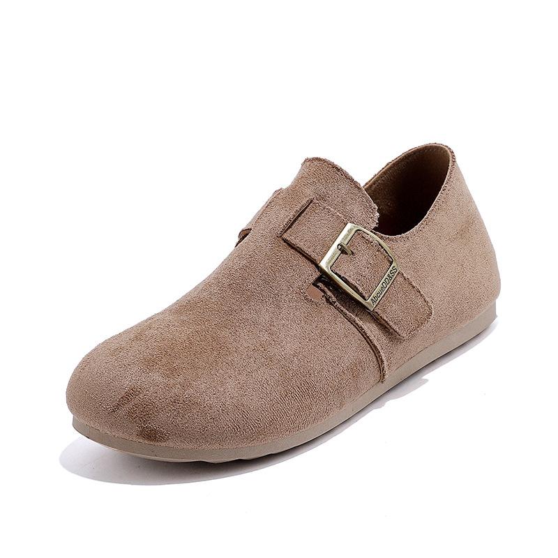Autumn new inner heightening shoes flat heel Birkenstocks children's buckle outdoor lazy casual shoes H