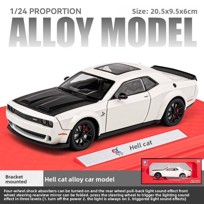 Challenger Simulation Alloy Srt Hellcat Sports Car Model Toy Display For