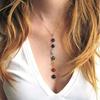 Women's 7 Chakra Gemstone Bead Jewelry Set, Yoga Balancing Necklace and Bracelet, Reiki Healing Crystal, Solid Design