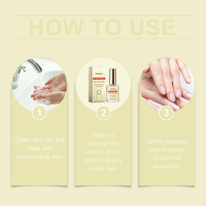 Liquid Nail Care Strengthener Softens Cuticles Restores Gloss for Dry Brittle Nails Daily At Home Use