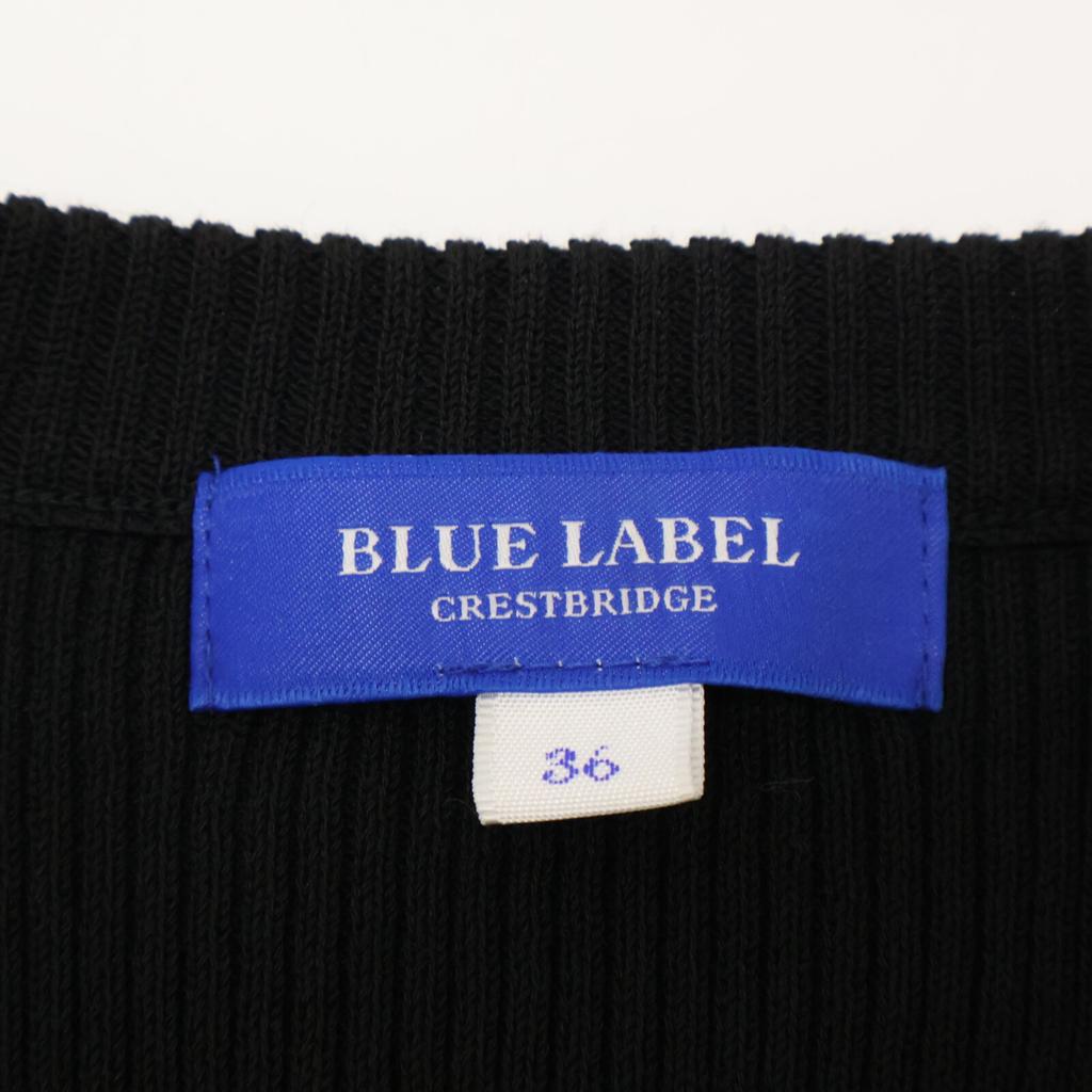 BLUE LABEL CRESTBRIDGE [22nd Year Production] 55J56-726-09 Softy Twill Knit Combination Dress 36 blackUsed