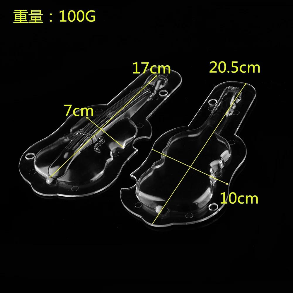 Decorating Craft Polycarbonate Violin Shape Mold Fondant Cake 3D Chocolate Mould Guitar